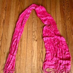 Ruffled Pink Scarf
